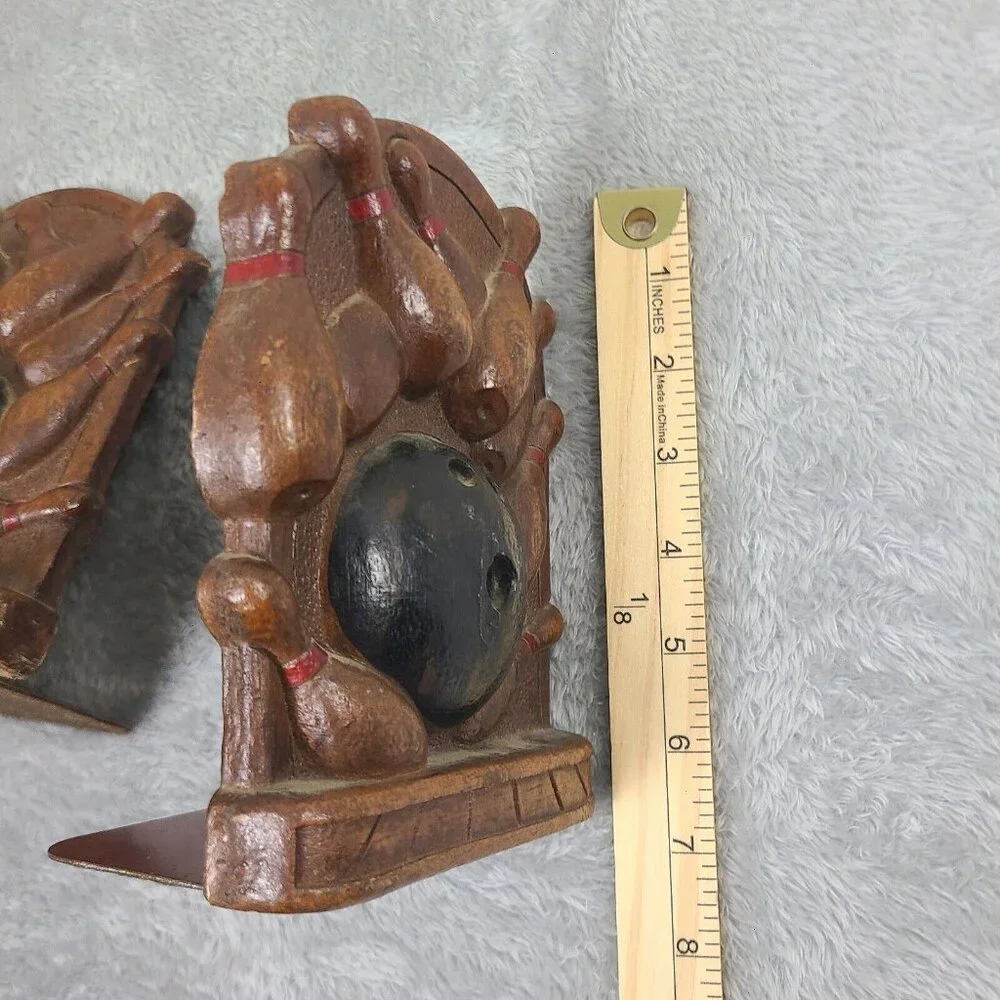 Vintage  10 Pin Alley Bowling‎ Bookends Collectable Antique